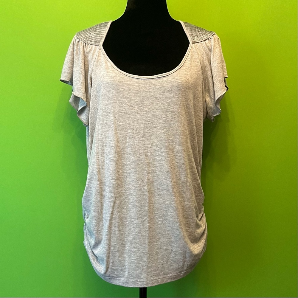 Torrid Gray Short Sleeve Top
